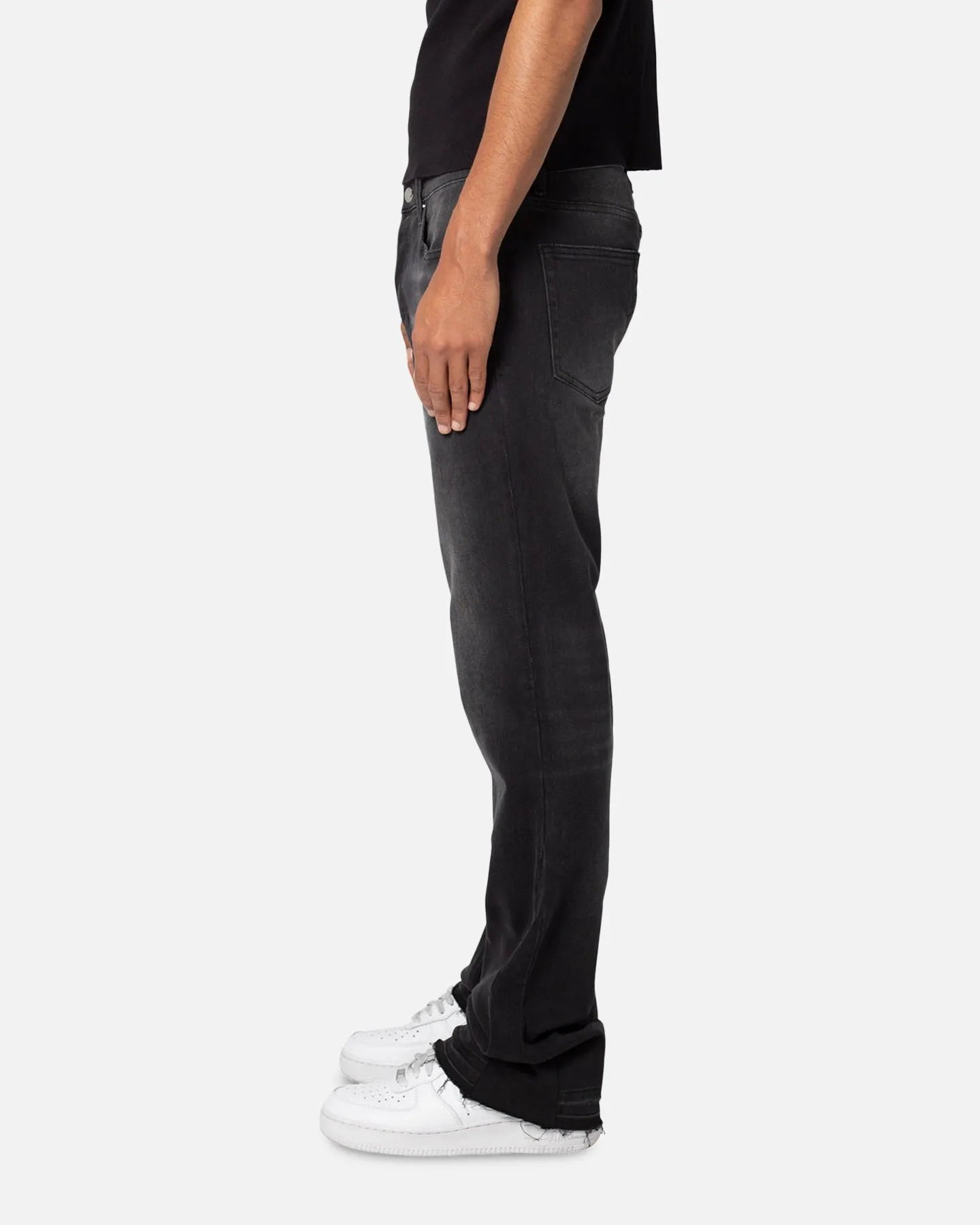 Family Style Urban Explorer Youth Style Couple Look Elegant Summer Vibes MNML M524 Slim Stacked Denim Jeans Washed Black
