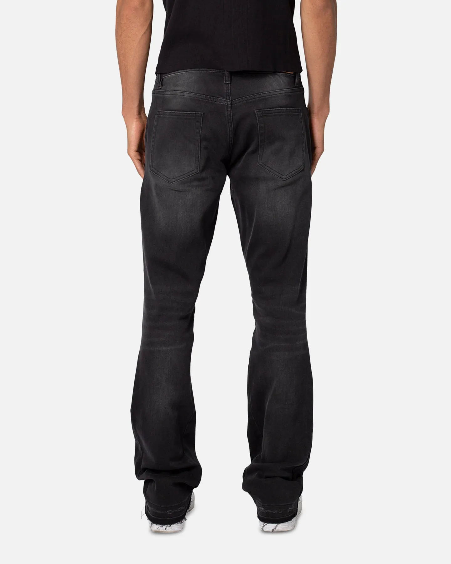Night Out Everyday Holiday Vibes Textured Family Style Autumn Days MNML M524 Slim Stacked Denim Jeans Washed Black