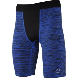More Mile Train To Run Mens Baselayer Short Tights - Blue Stretch Fit Design Contoured Articulation