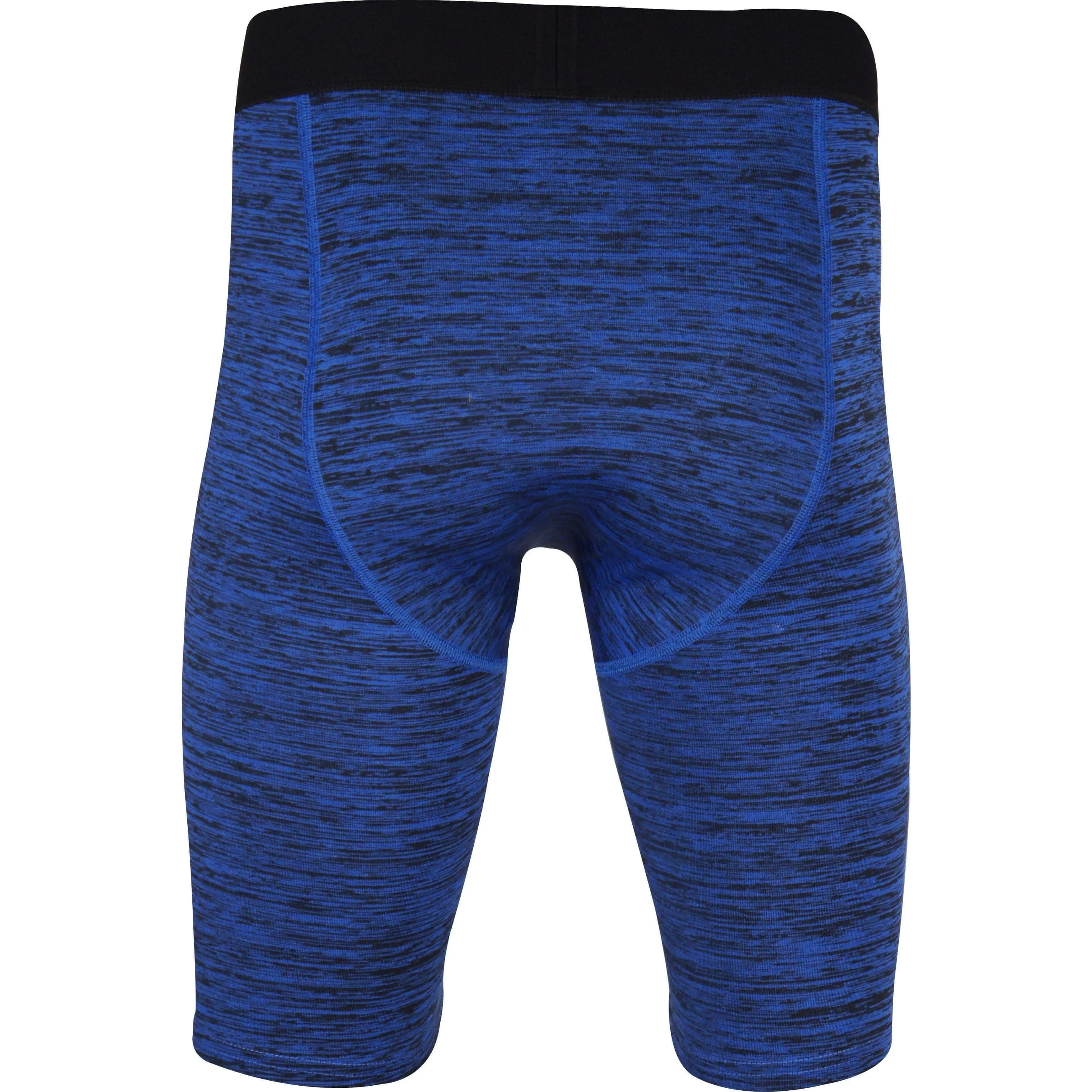 More Mile Train To Run Mens Baselayer Short Tights - Blue printed shorts Versatile Styling