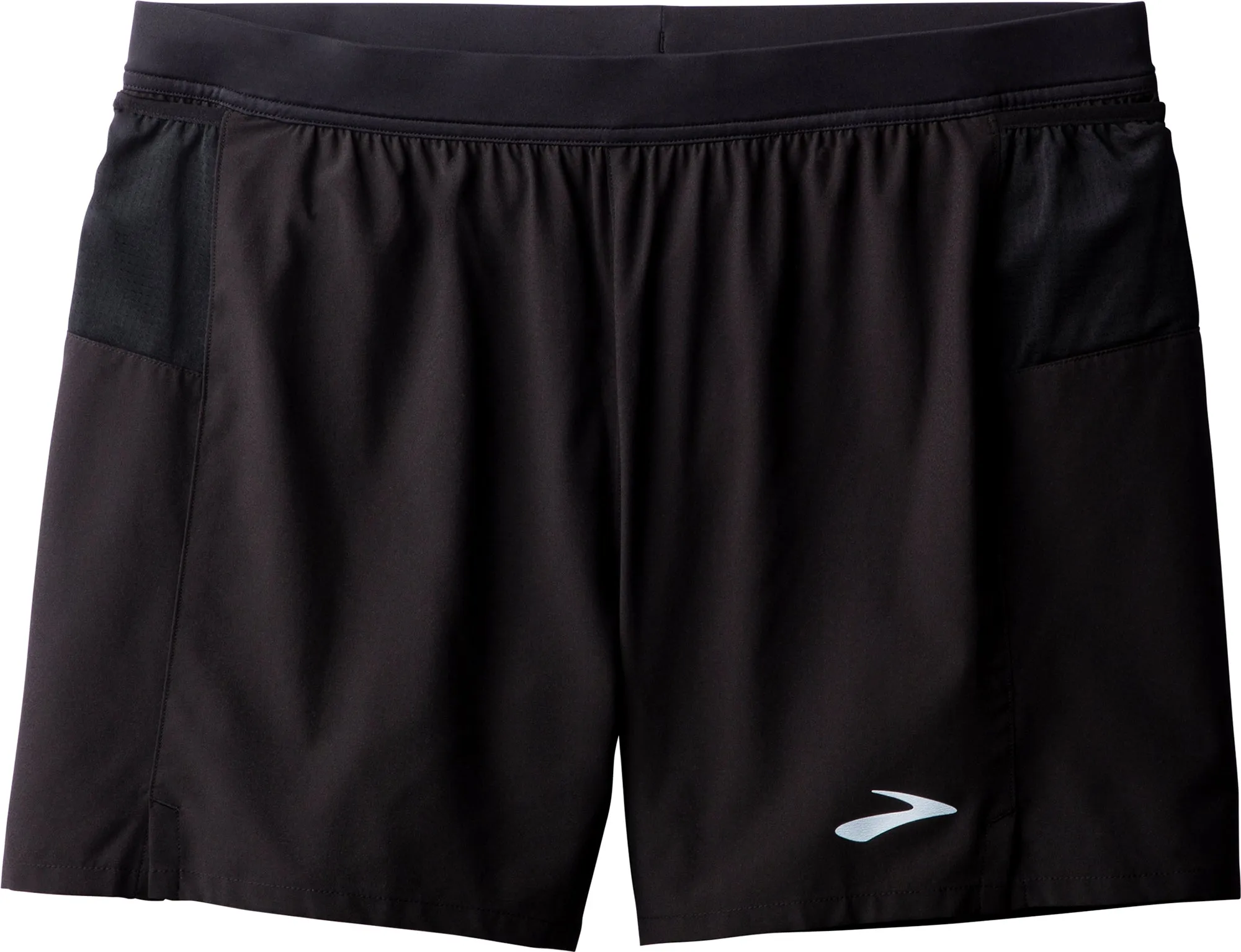 Brooks Journey 5 Inch Mens Running Shorts - Black Anti Static Fabric Ombre effect