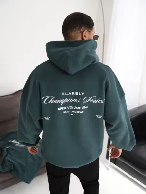 Champions Relaxed Hoodie - Teal Green Outdoor Street