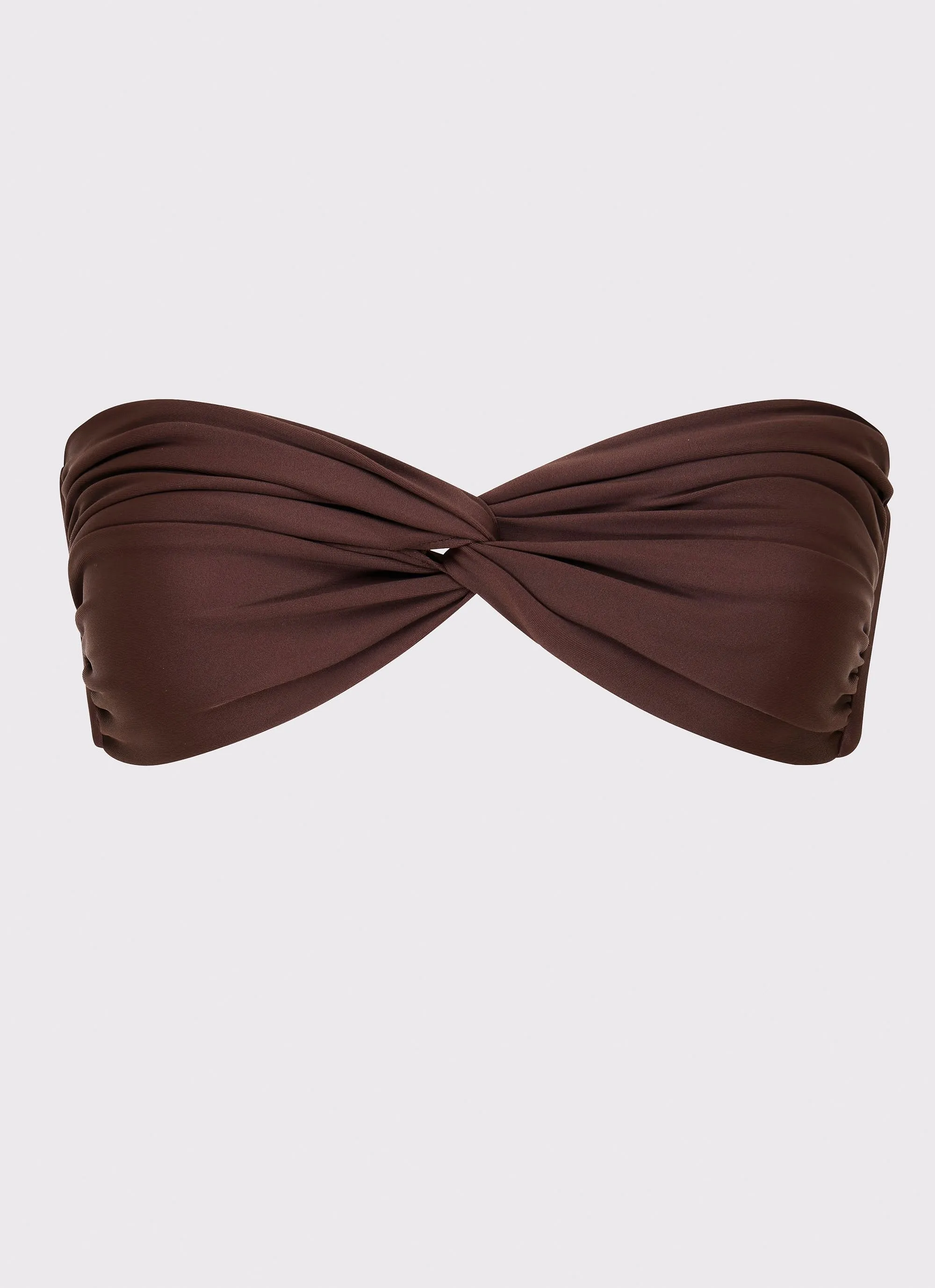 Delta Bandeau Bikini Top - Brown Ocean Waves