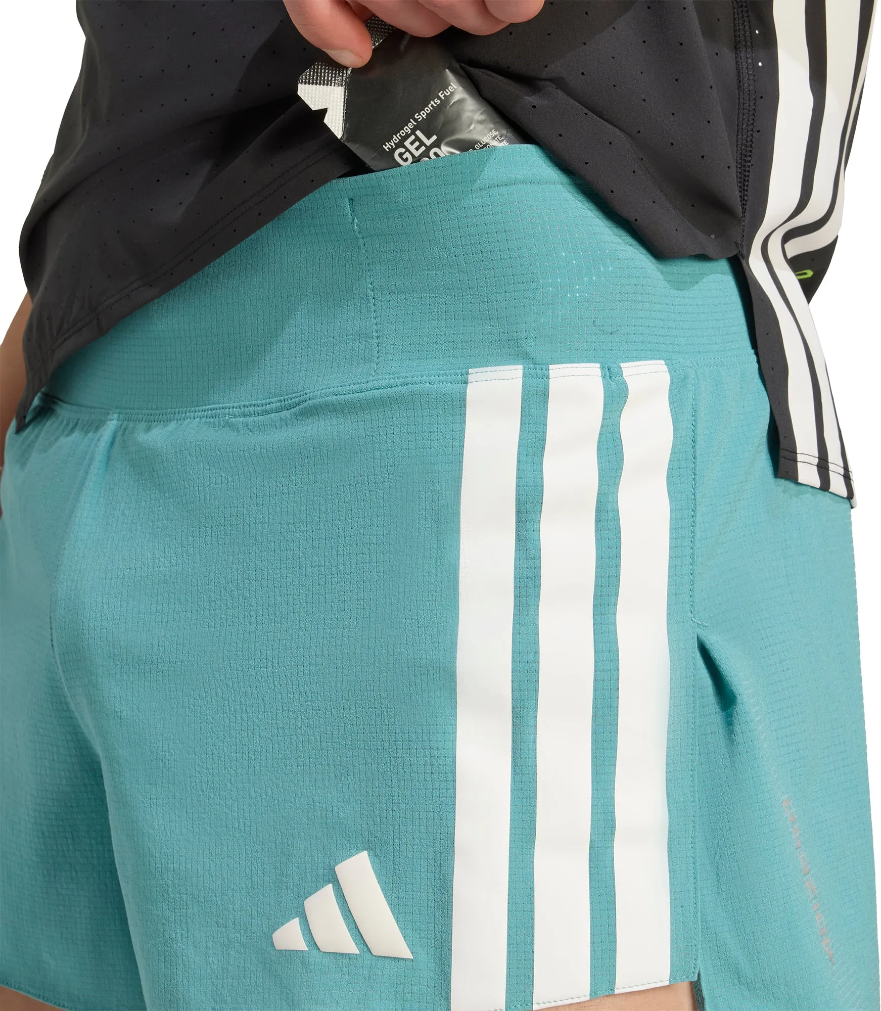 Fashion Fit adidas Adizero Gel Pocket 3 Inch Mens Running Shorts - Green