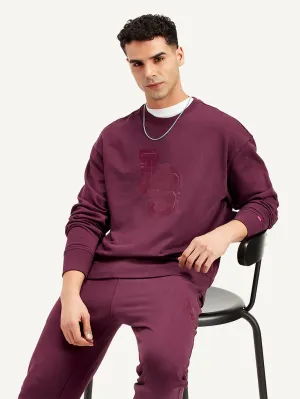 Men's Brand Logo Crew Neck Sweatshirt Beach Vacation