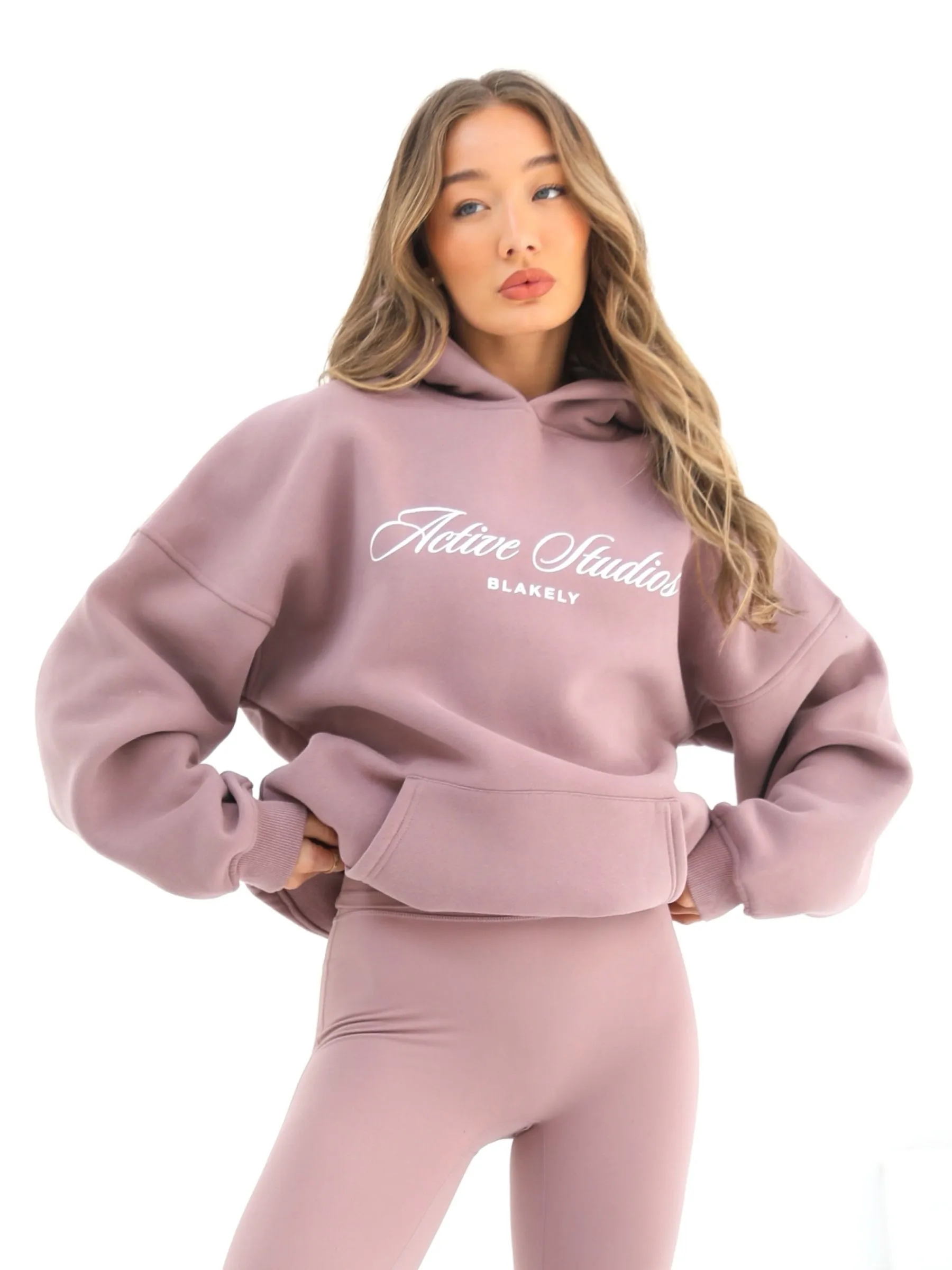Comfort First Trend Style Off Duty Oversized Hoodie - Dusty Pink