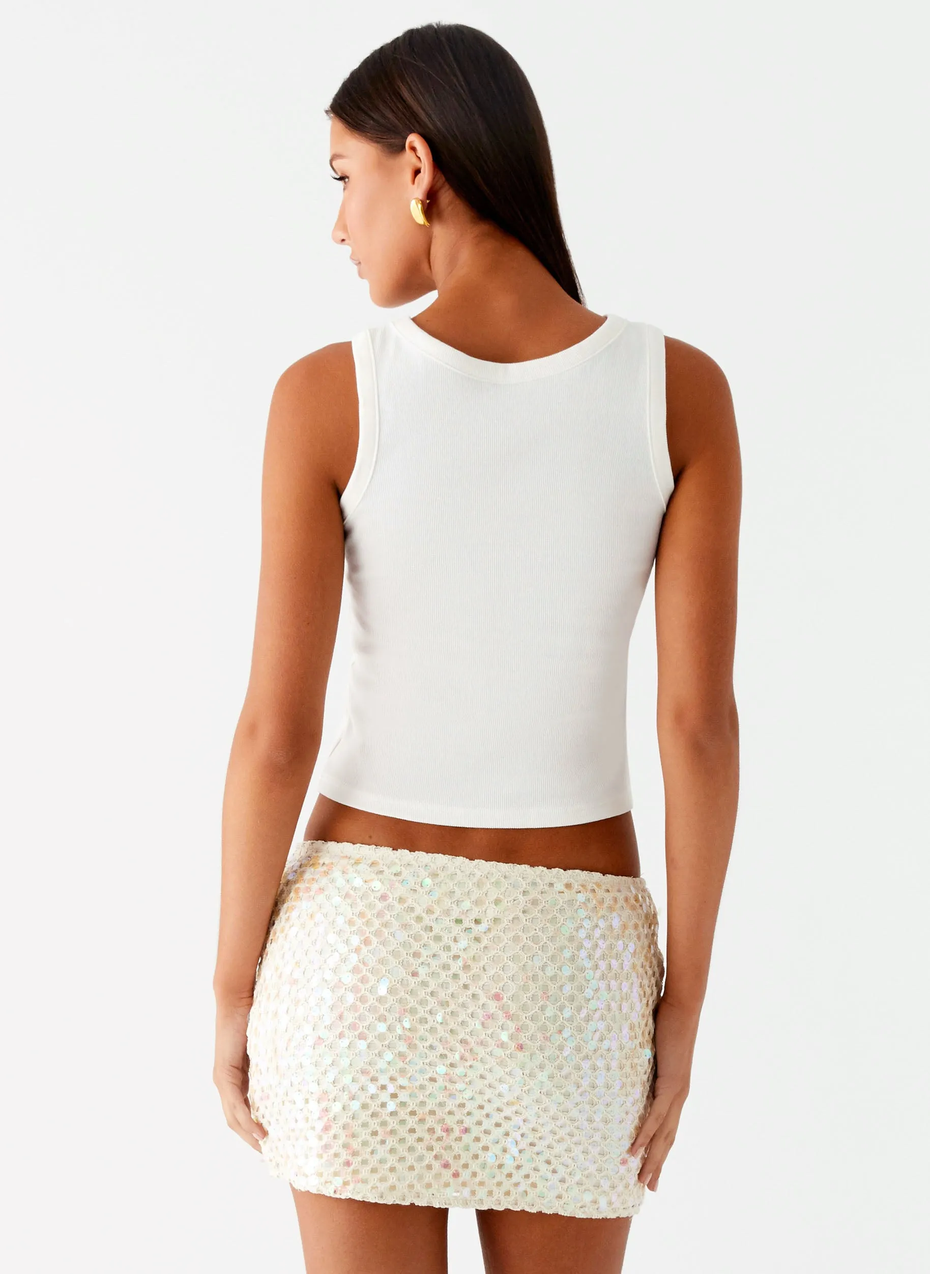 Kalita Mini Skirt - Ivory NoiseFreeFabric