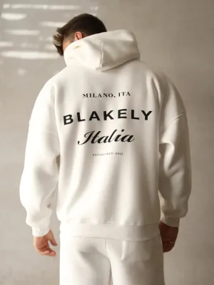 Reindeer like Street Look Italia Relaxed Hoodie - Flat White