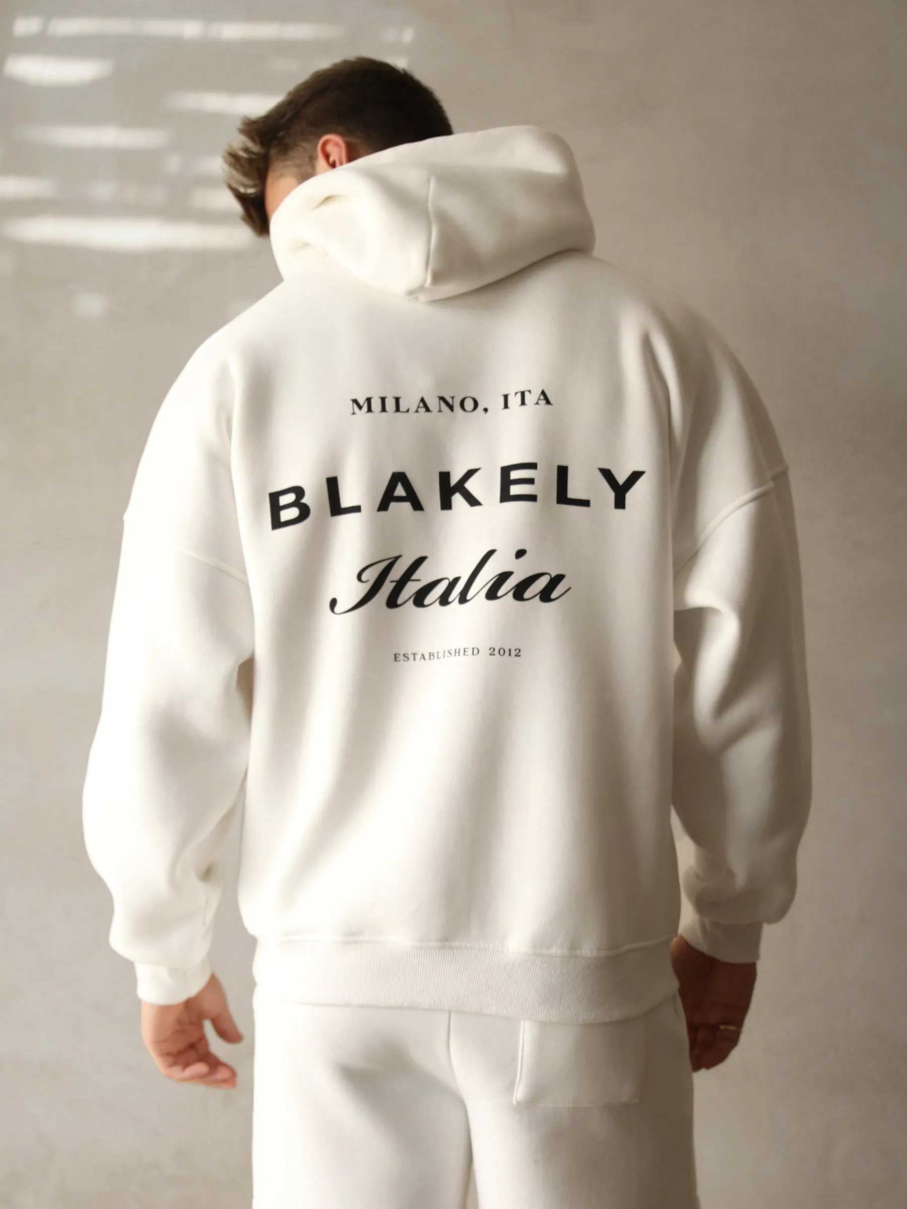 Reindeer like Street Look Italia Relaxed Hoodie - Flat White