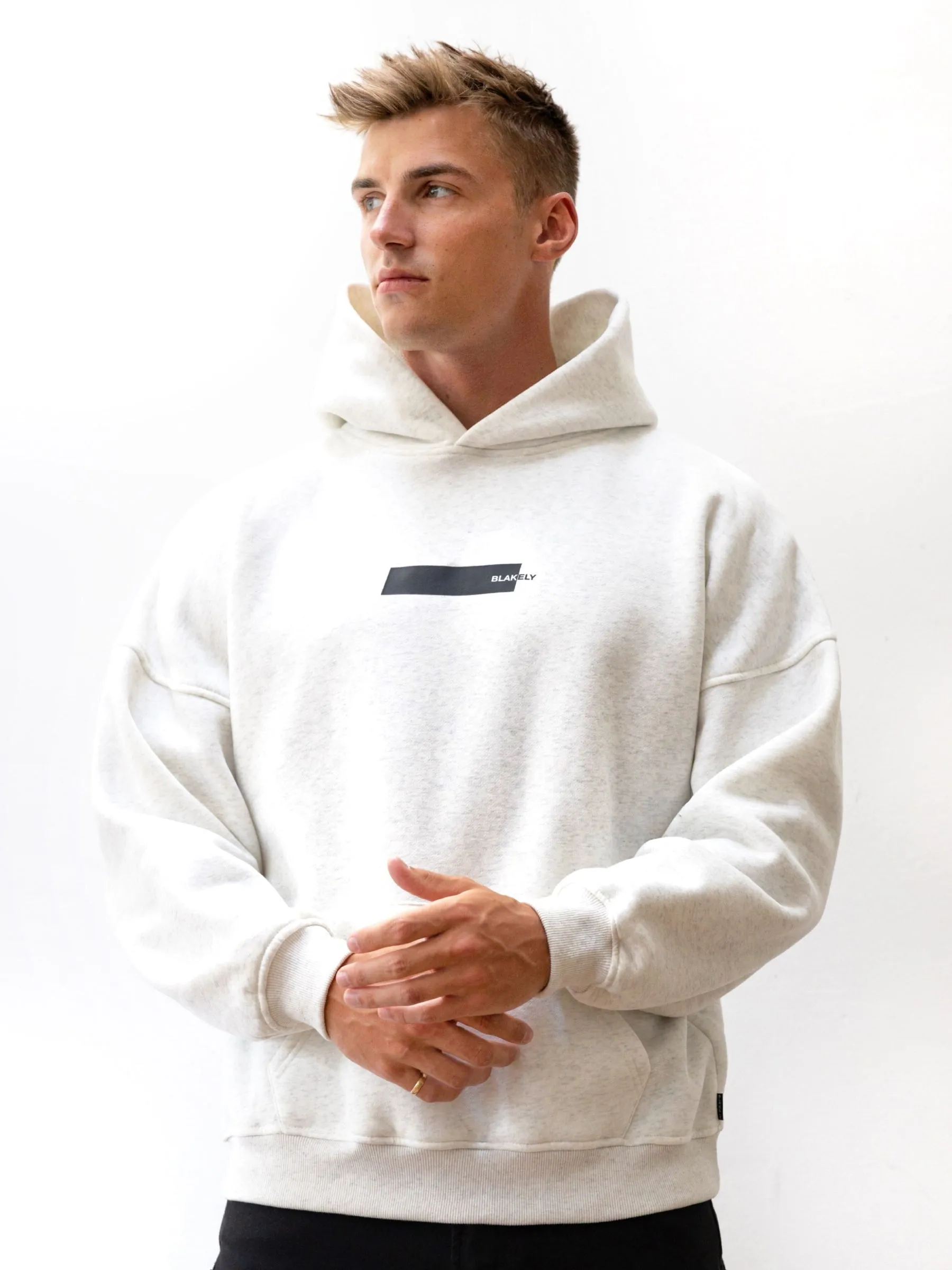 Costume like Kobe Italic Relaxed Hoodie - Marl White