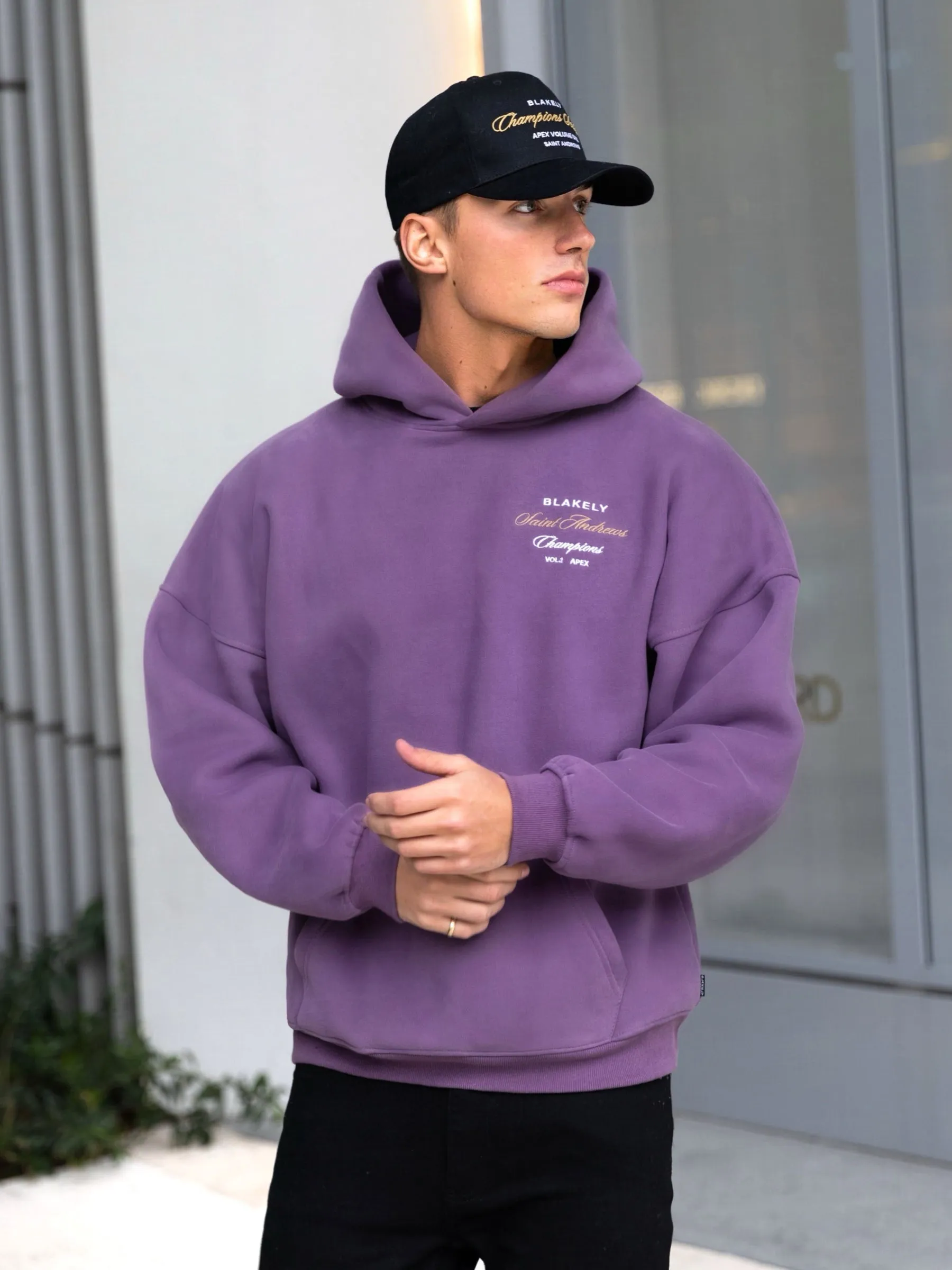 Fresh Vibe Legacy Relaxed Hoodie - Mid Purple