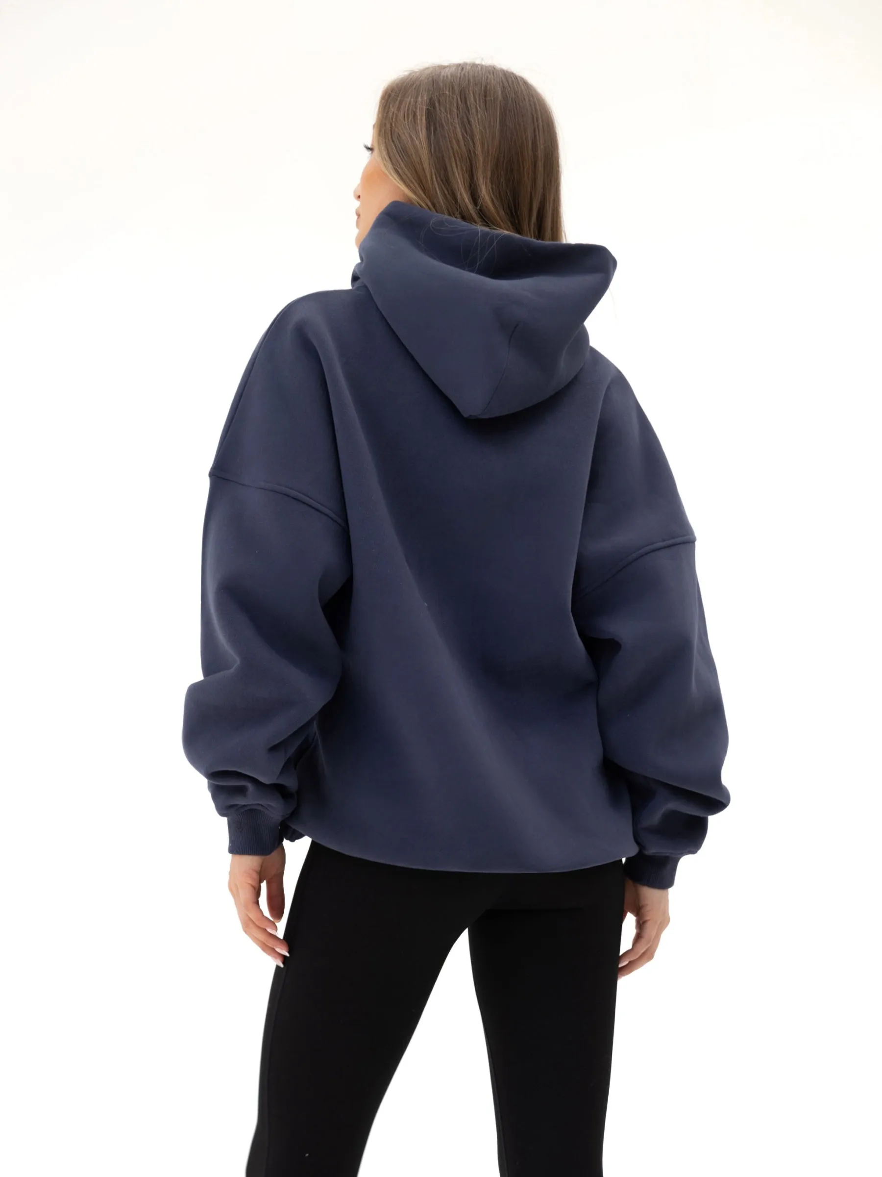 Sami Oversized Hoodie - True Navy train journey Lightweight Layer
