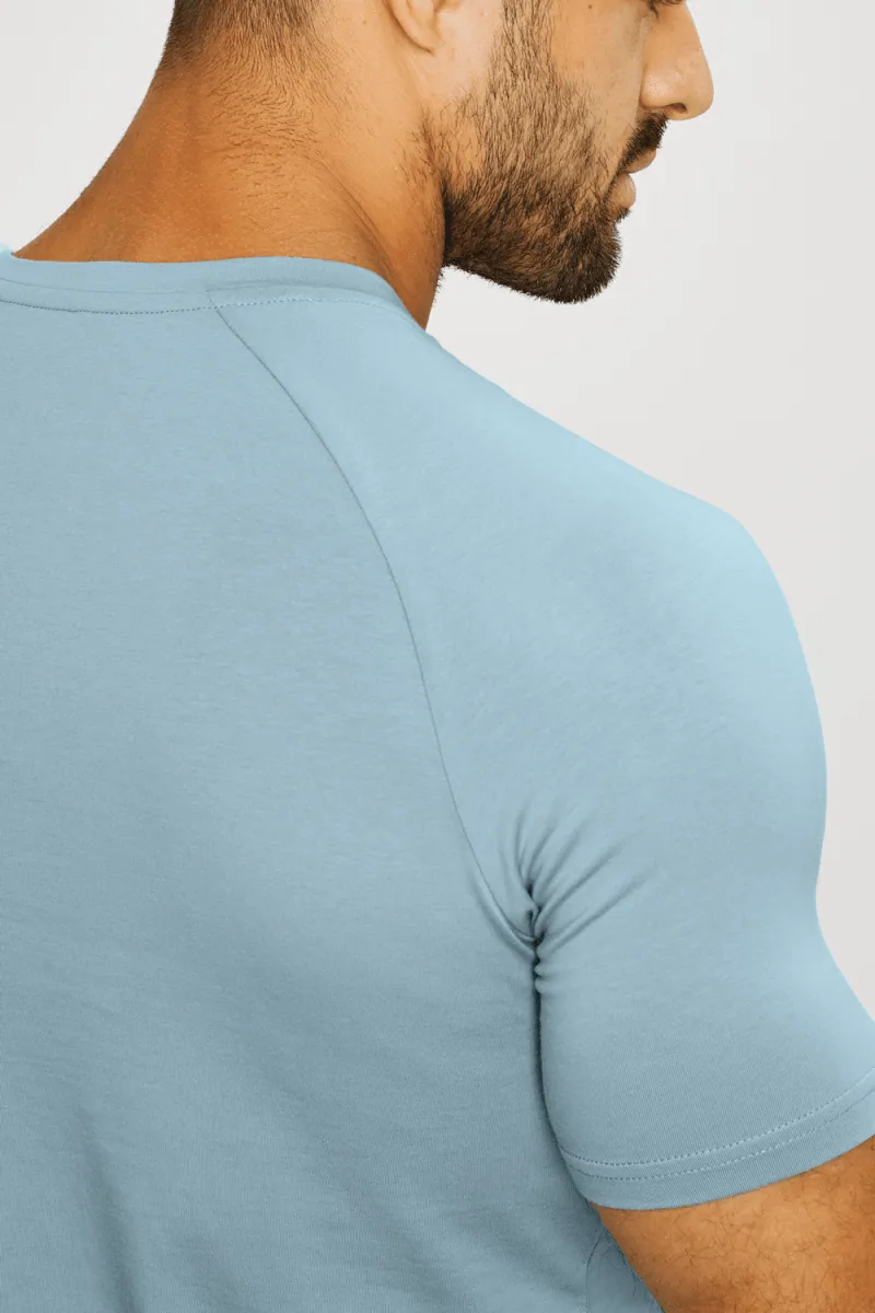 Cotton Blend Organic Cotton Blend Athletic Fit Blue & White 5-Pack