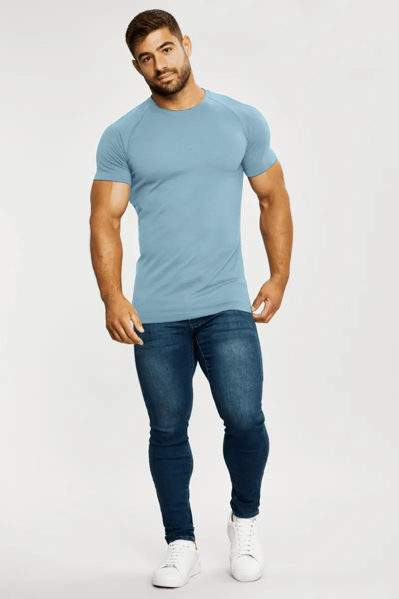 Recycled Polyester Athletic Fit Blue & White 5-Pack