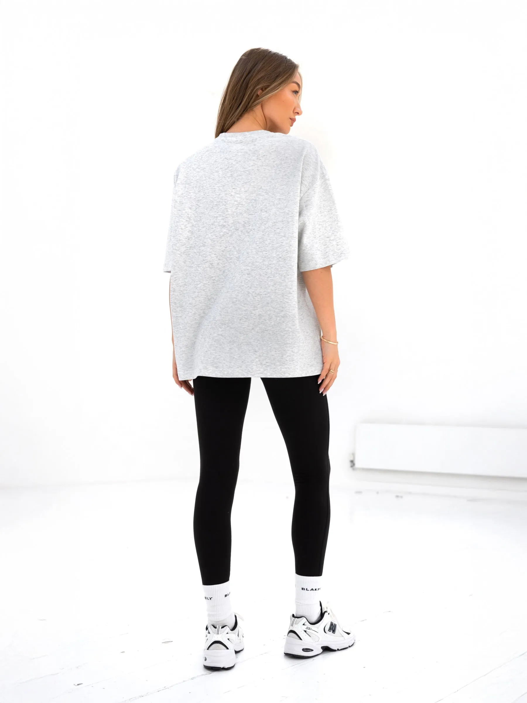 Madison Ultra Oversized T-Shirt - Marl White Non-toxic