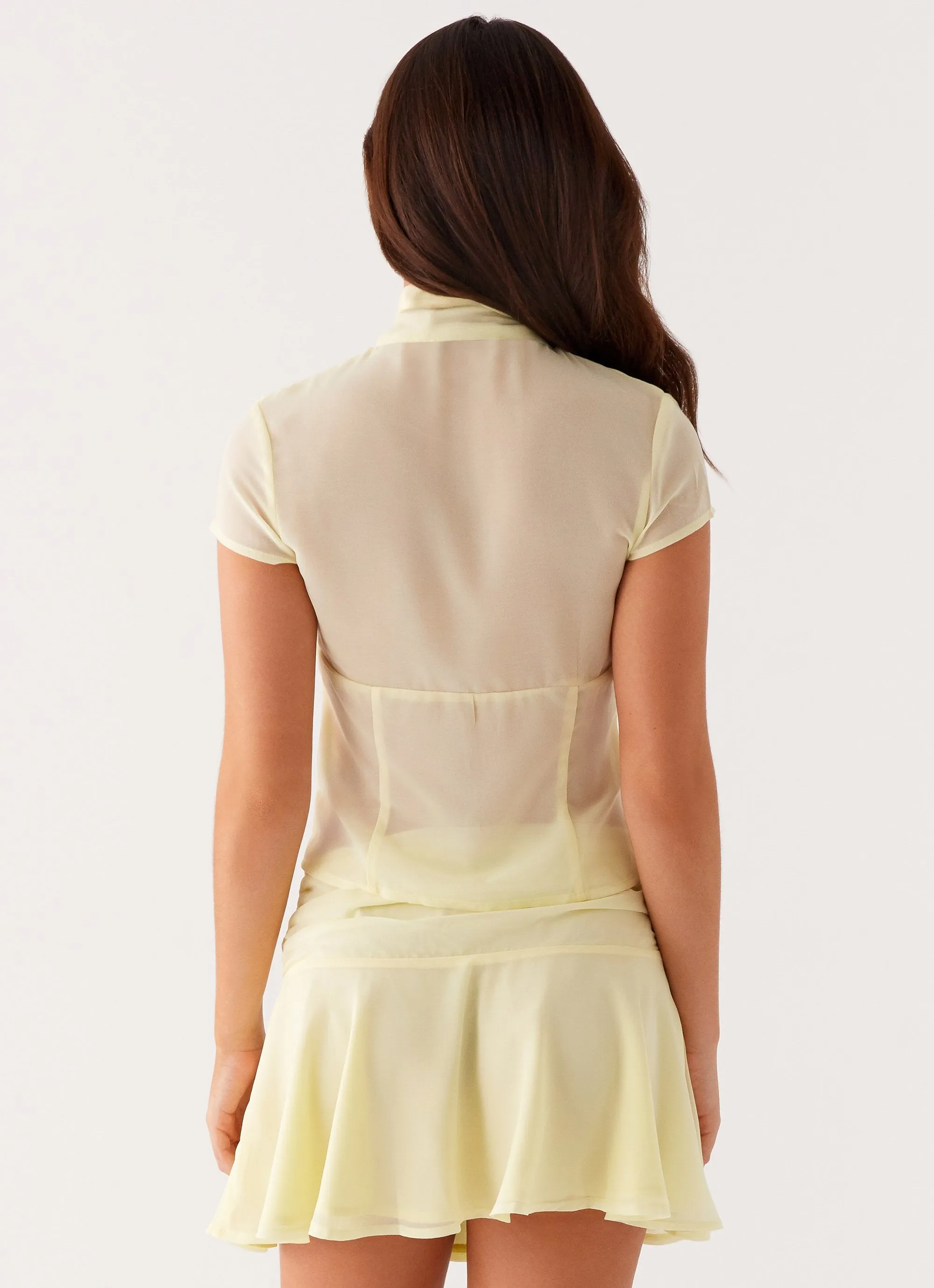 Colby Mini Skirt - Lemon Classic Layering