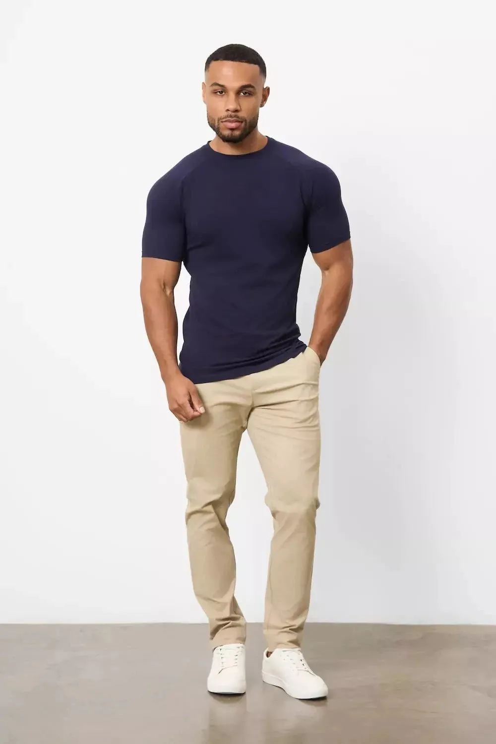 Athletic Fit T-Shirt in True Navy Fashion Comfort Perfect Layering