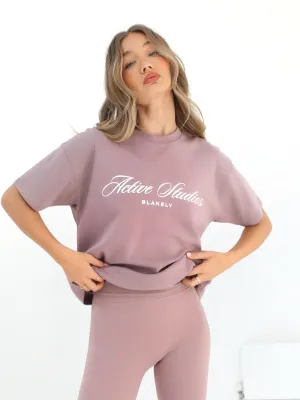 Off Duty Oversized T-Shirt - Dusty Pink Sporty Fashion