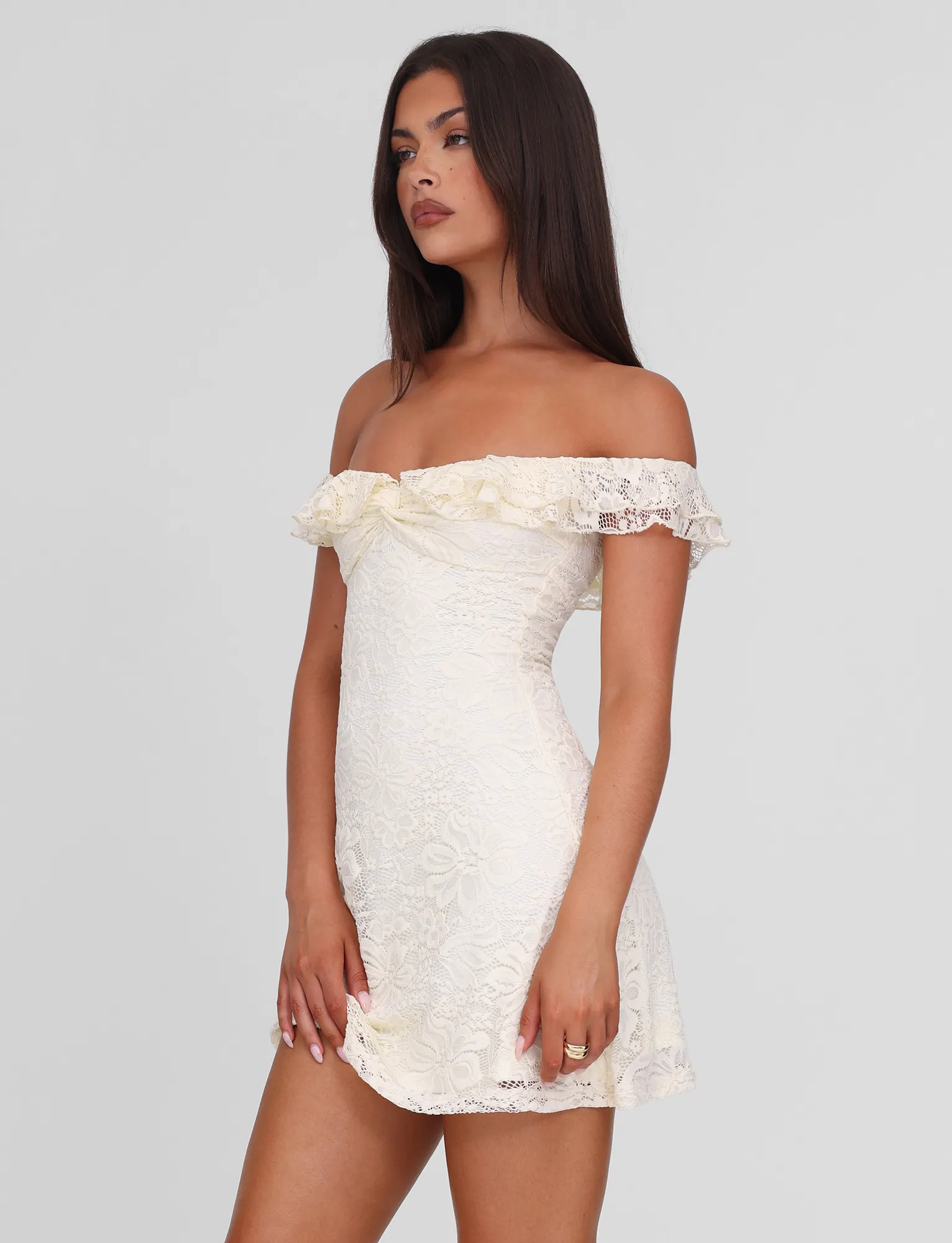 Rooftop-Event DENALI LACE MINI DRESS - CREAM LACE