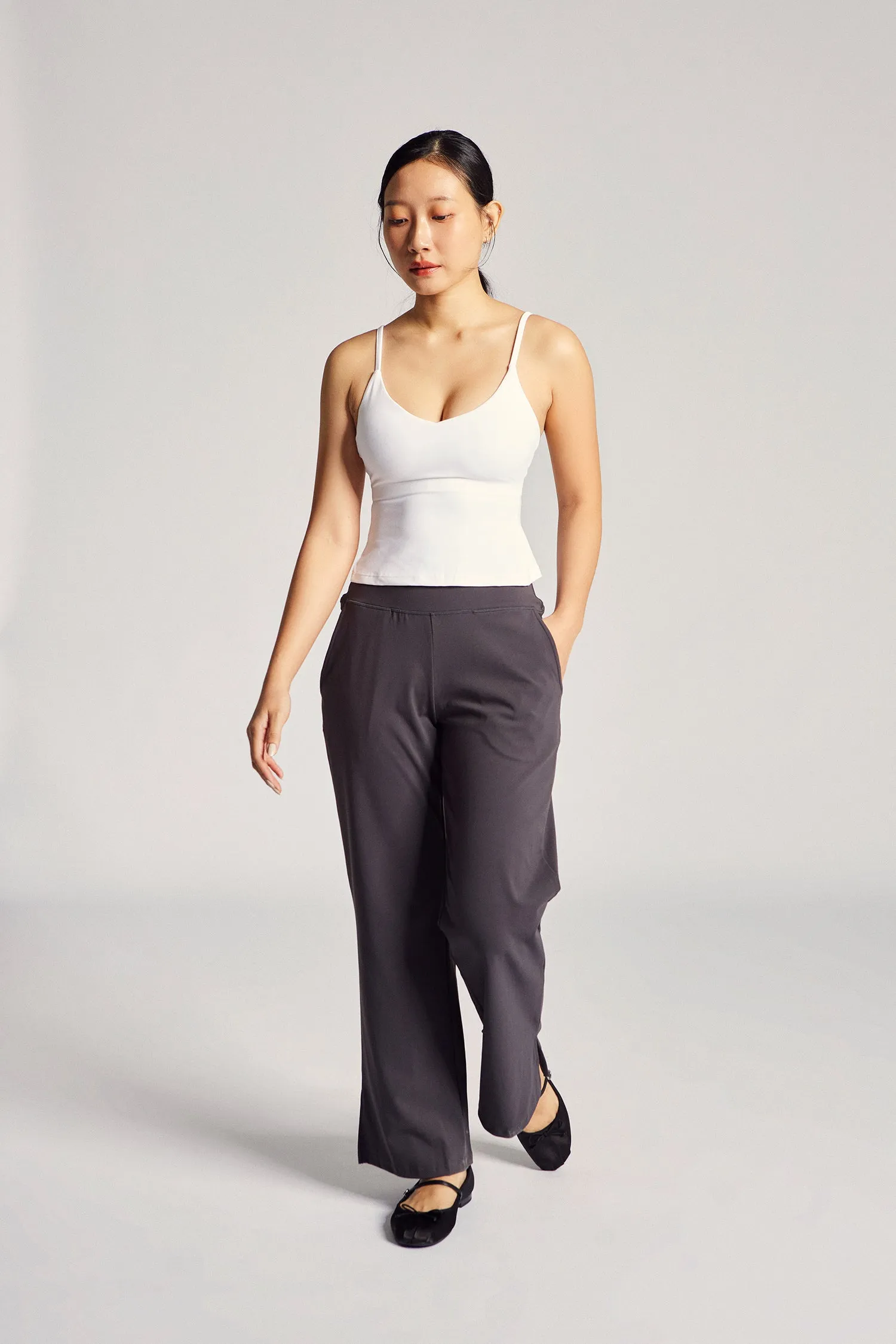 24/7 Wide Leg Pants in Moon Comfort Fit Waistband