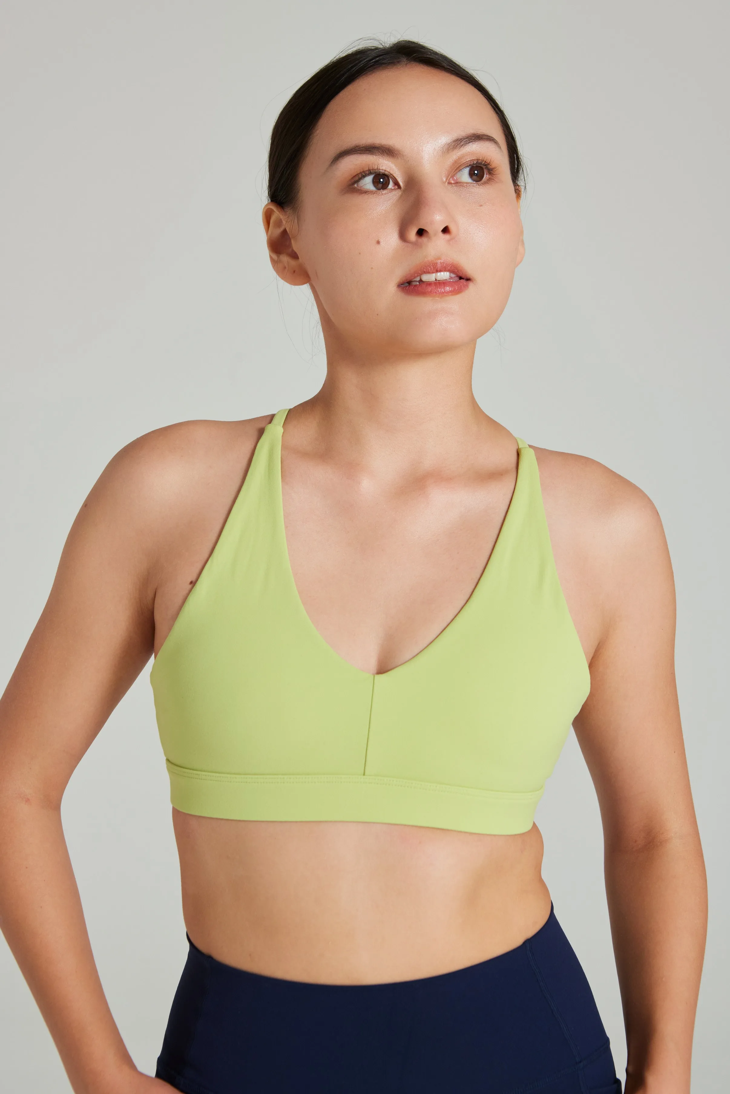 Active Secure Fabric V Plunge Bra 2.0 in Zest