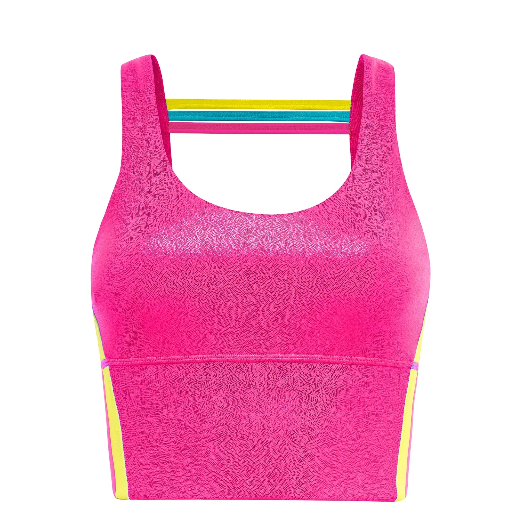 Soft Band Barbara Girl Long Sports Bra - Pink