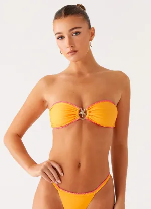 Fade Resistant Laurel Bikini Top - Orange