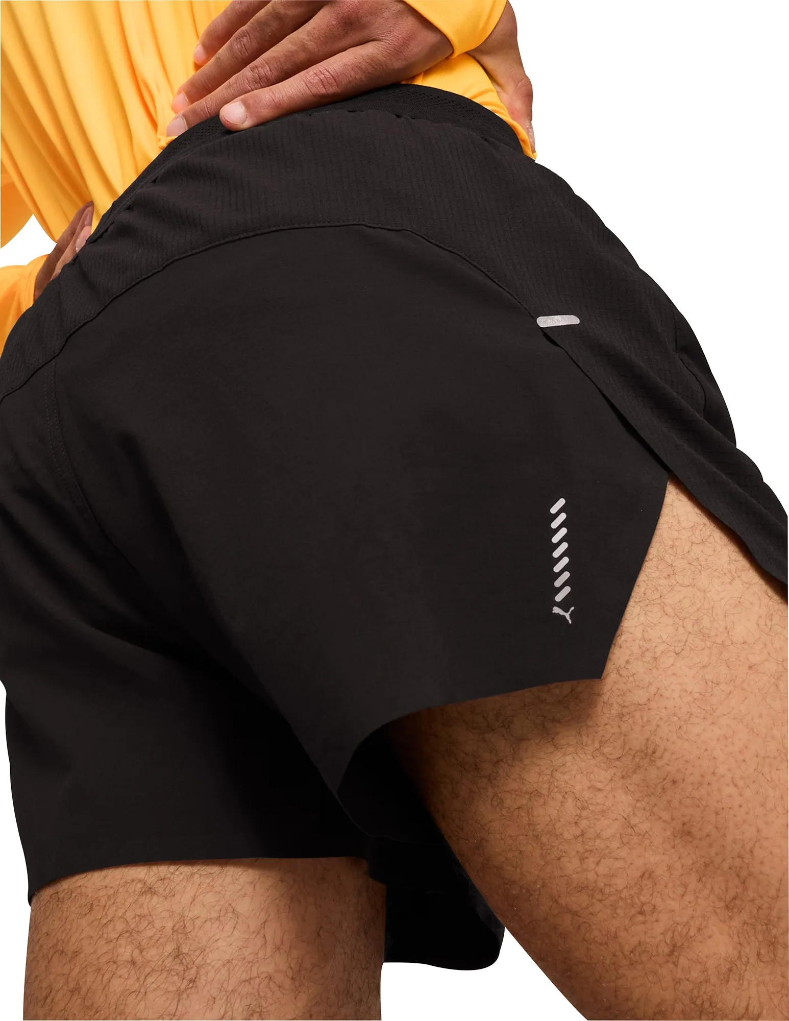 Moisture Management System Puma Run Ultraweave Velocity 3 Inch Mens Running Shorts - Black