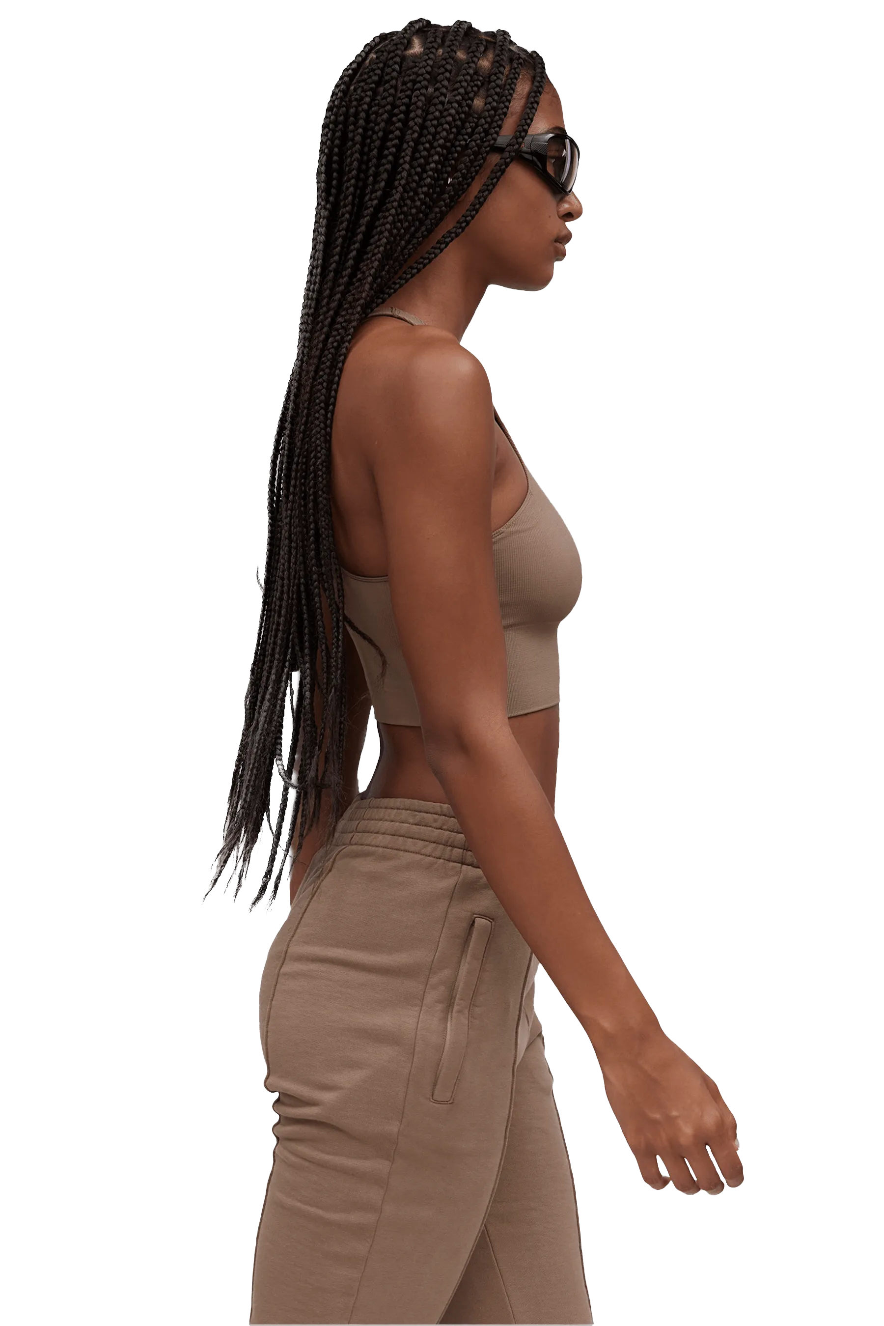 SPORTS BRA ULTRA LONG SEAMLESS  - Tan Dynamic Motion Fit Camouflage fitness wear