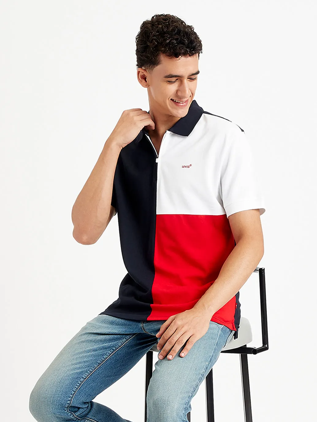 Men's Colorblock Slim Fit Polo T-Shirt Business Event