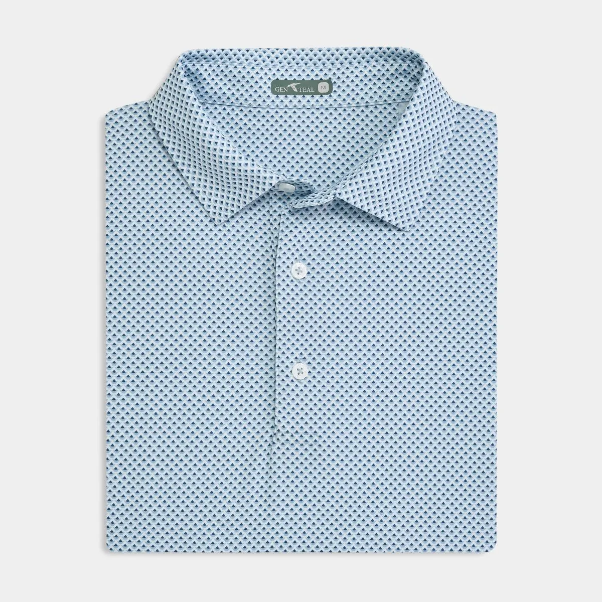 Oversized Silhouette Club Style Sky Prismatic Printed Performance Polo