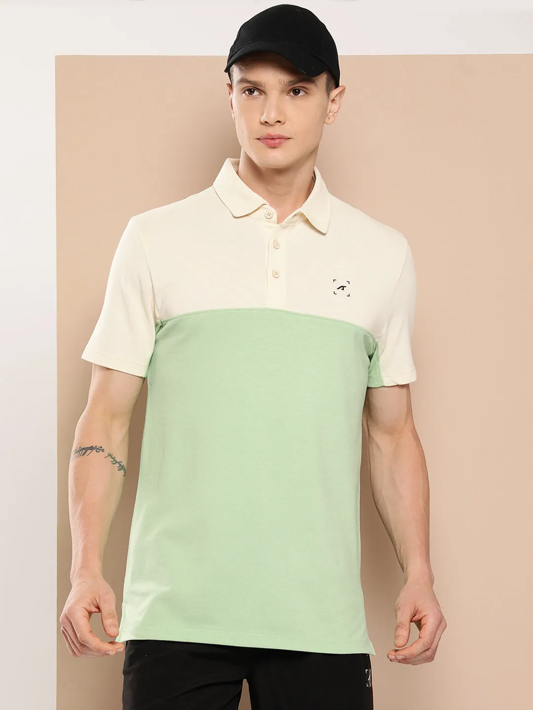 Routine Color-Blocked Polo T-Shirt Urban Explorer Fashionable Fit