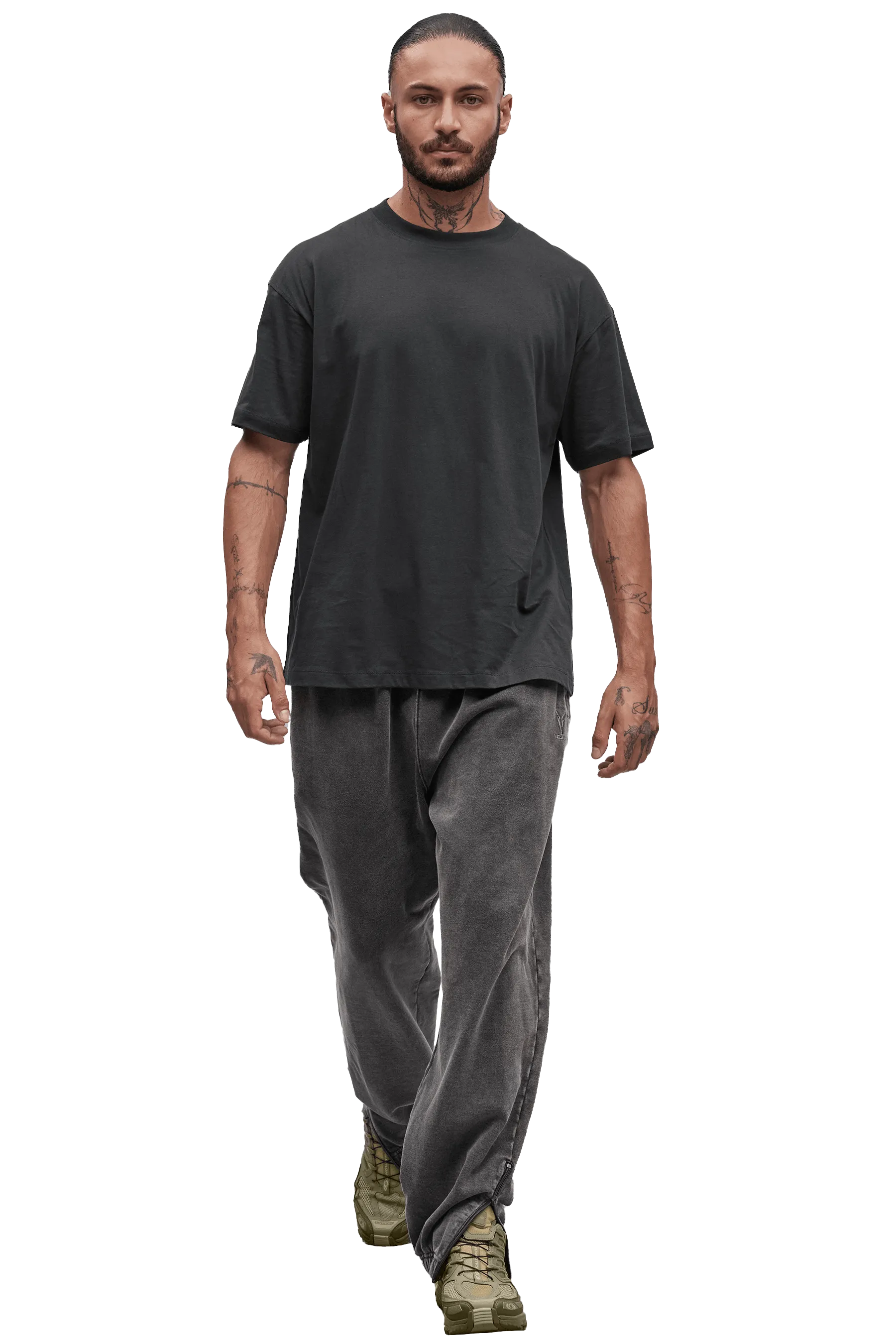 JOGGERS - Gray Vintage Tailored Silhouette Comfortable Fit Look