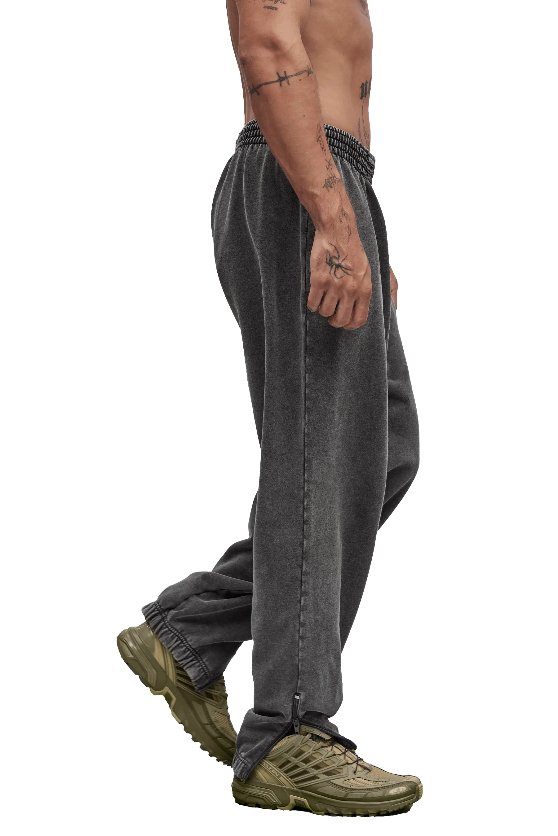 Printed design Quick Release Closure JOGGERS - Gray Vintage