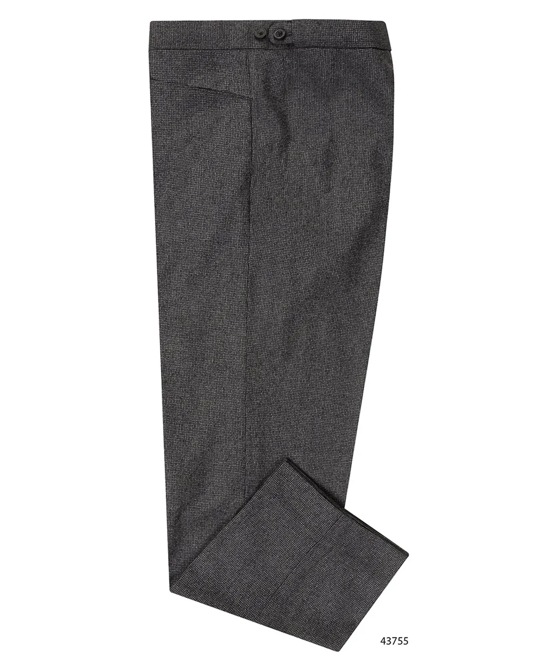 Non Iron Technology VBC Super 120's Flannel Mid Grey Mini Houndstooth checks