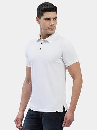 Hummel Men Jaye White Golf Polo Tshirt All Day