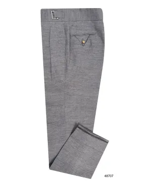 Gurkha Pant in Solbiati Light Grey Linen Sophisticated Look