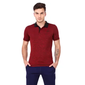 Alcis Men Solid Red Polo Polo Player Multipanel Construction