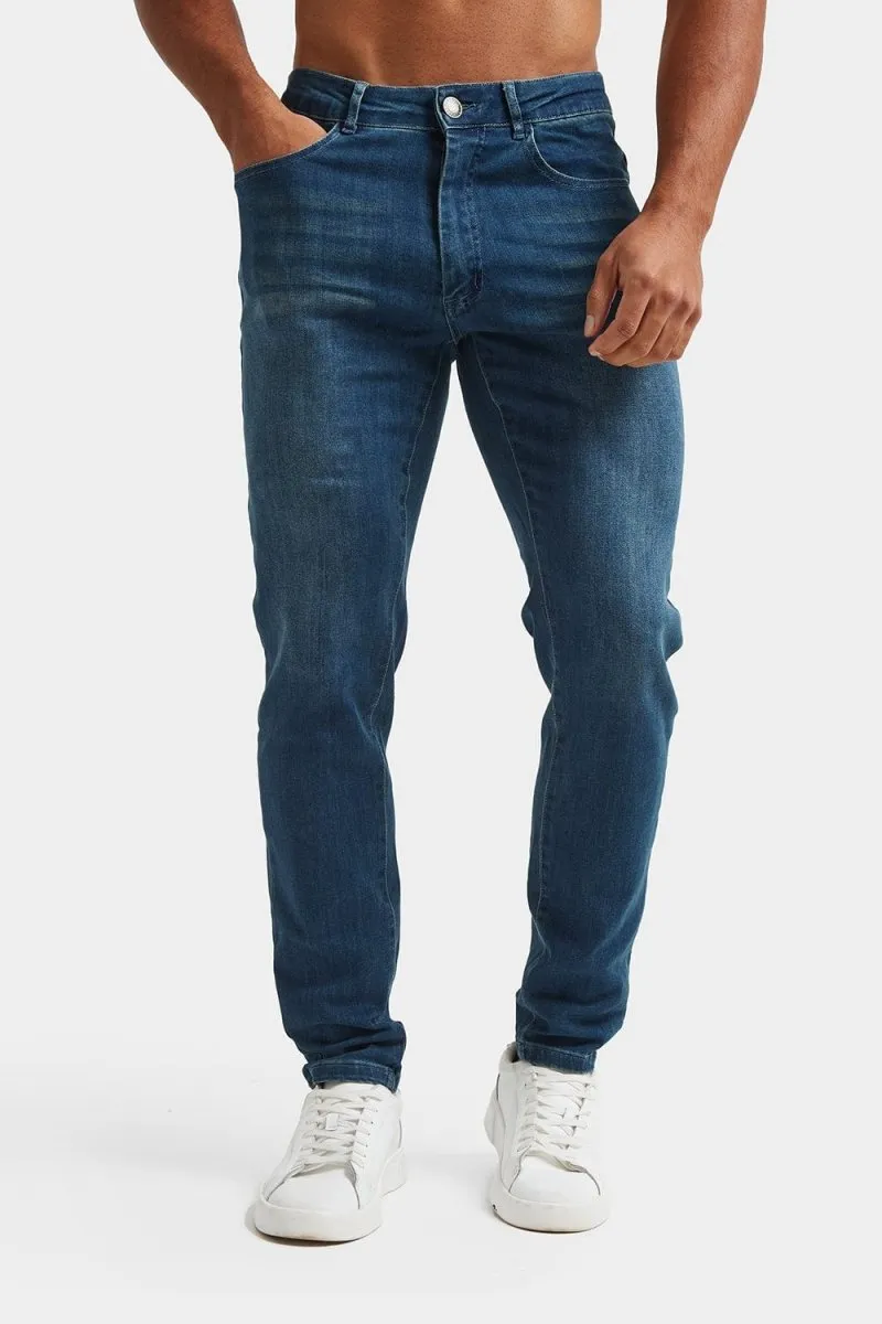 Perfect Match Soft Stretch Athletic Fit Jeans in Mid Blue
