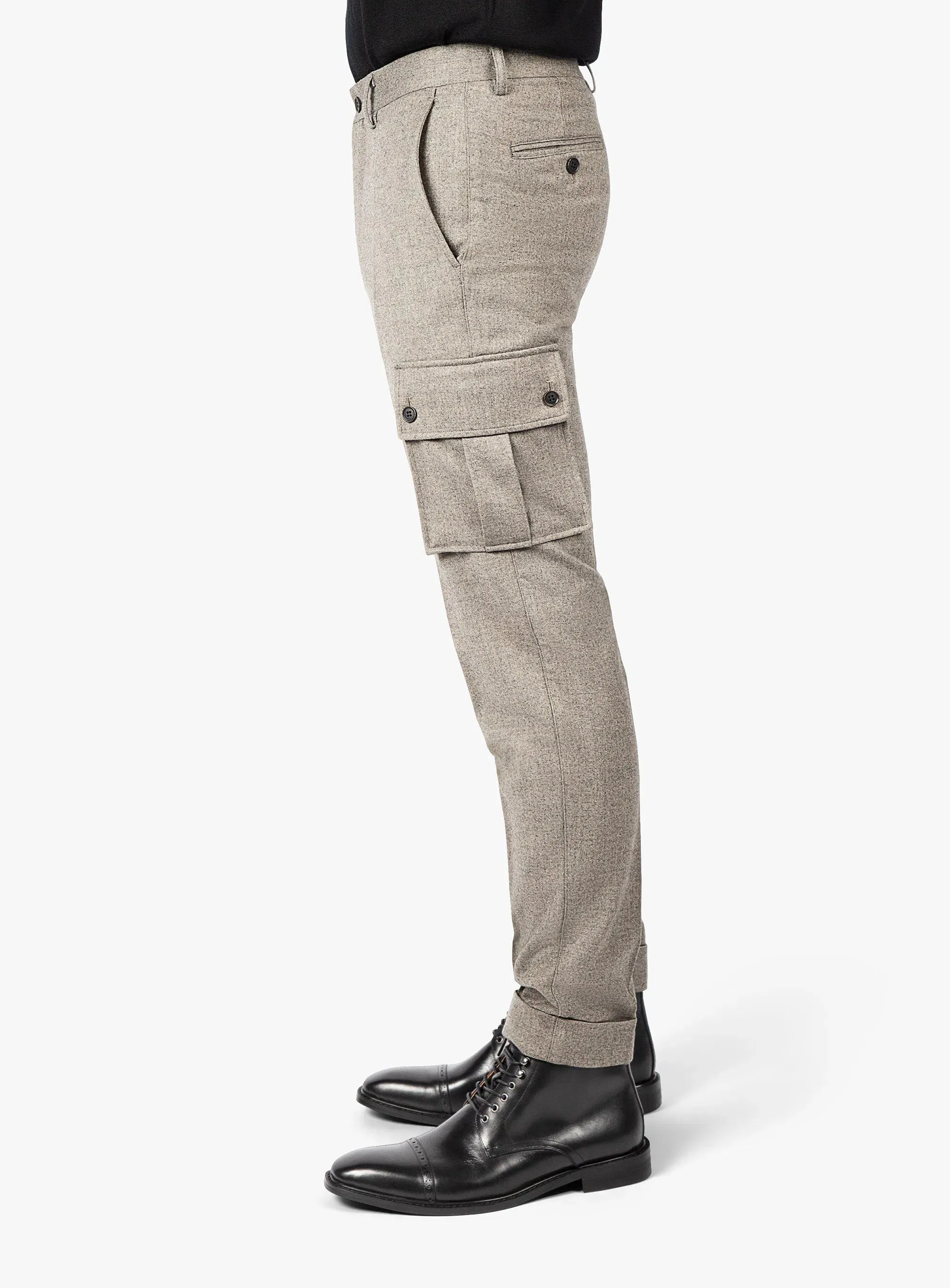 Isla Oat Flannel Cargo Trousers Perfect Pair Comfy Wardrobe