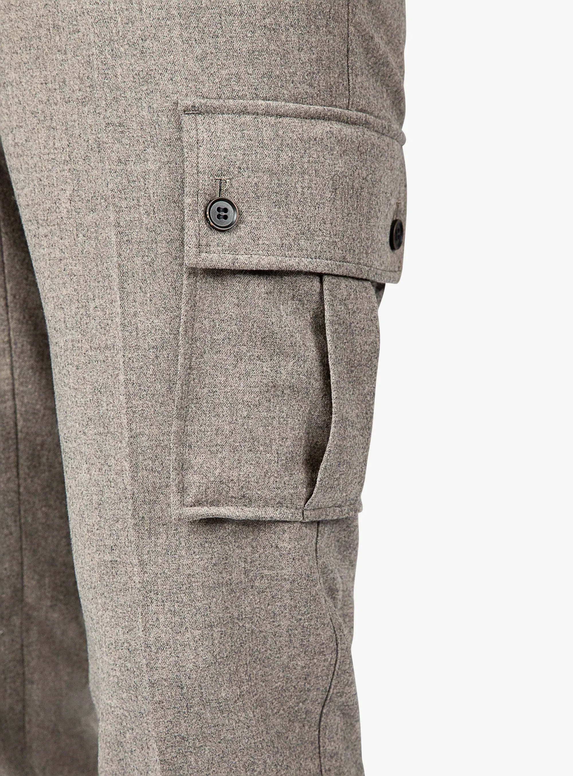 Lined interior All Purpose Isla Oat Flannel Cargo Trousers