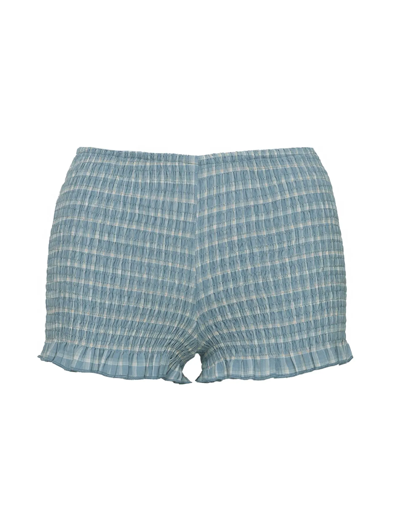 Sky Cool NonIrritating Jukebox Shirred Micro Shorts Blue