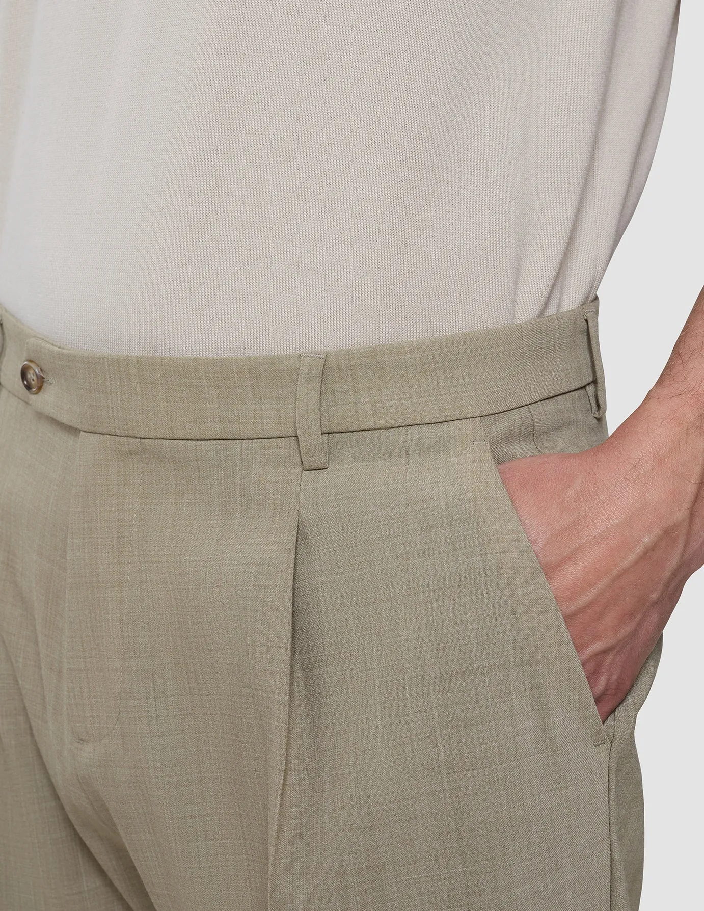 Tech Wool Suit Pants Relaxed Fit Sand Skinny Fit