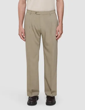 Reflective details Tech Wool Suit Pants Relaxed Fit Sand