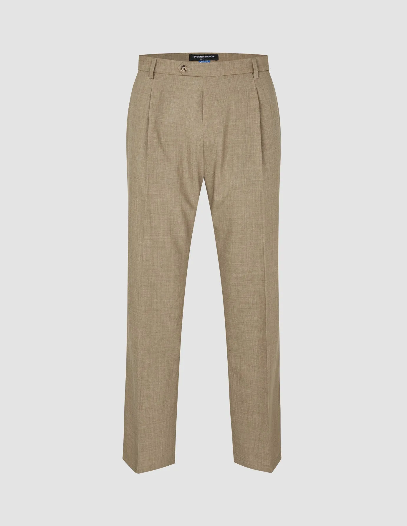 Tech Wool Suit Pants Relaxed Fit Sand Casual Wear Chilly Layering