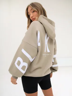 Isabel Oversized Hoodie - Beige Raglan sleeves