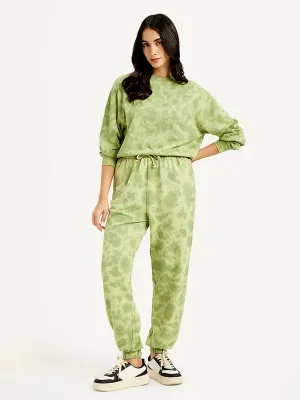 RipstopFabric Thermal Insulation Layer Women's Mid Rise Green?Joggers