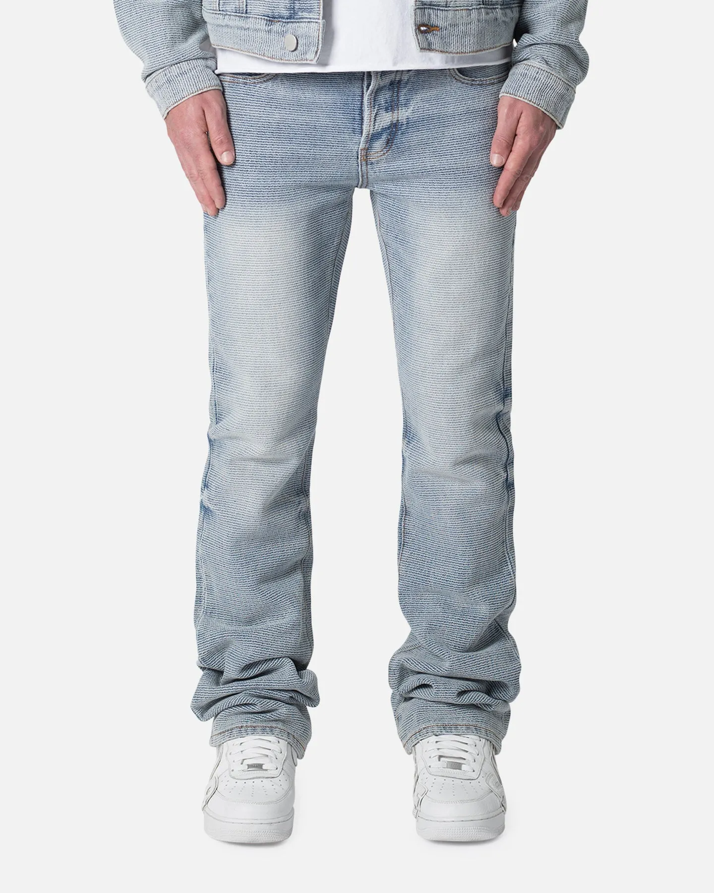 Streetwear Fan Evening Stroll Elegant Light material MNML B575 Flare Denim Jeans Blue