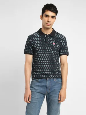EcoFriendly Material Classic Comfort Men's Geometric Polo T-shirt