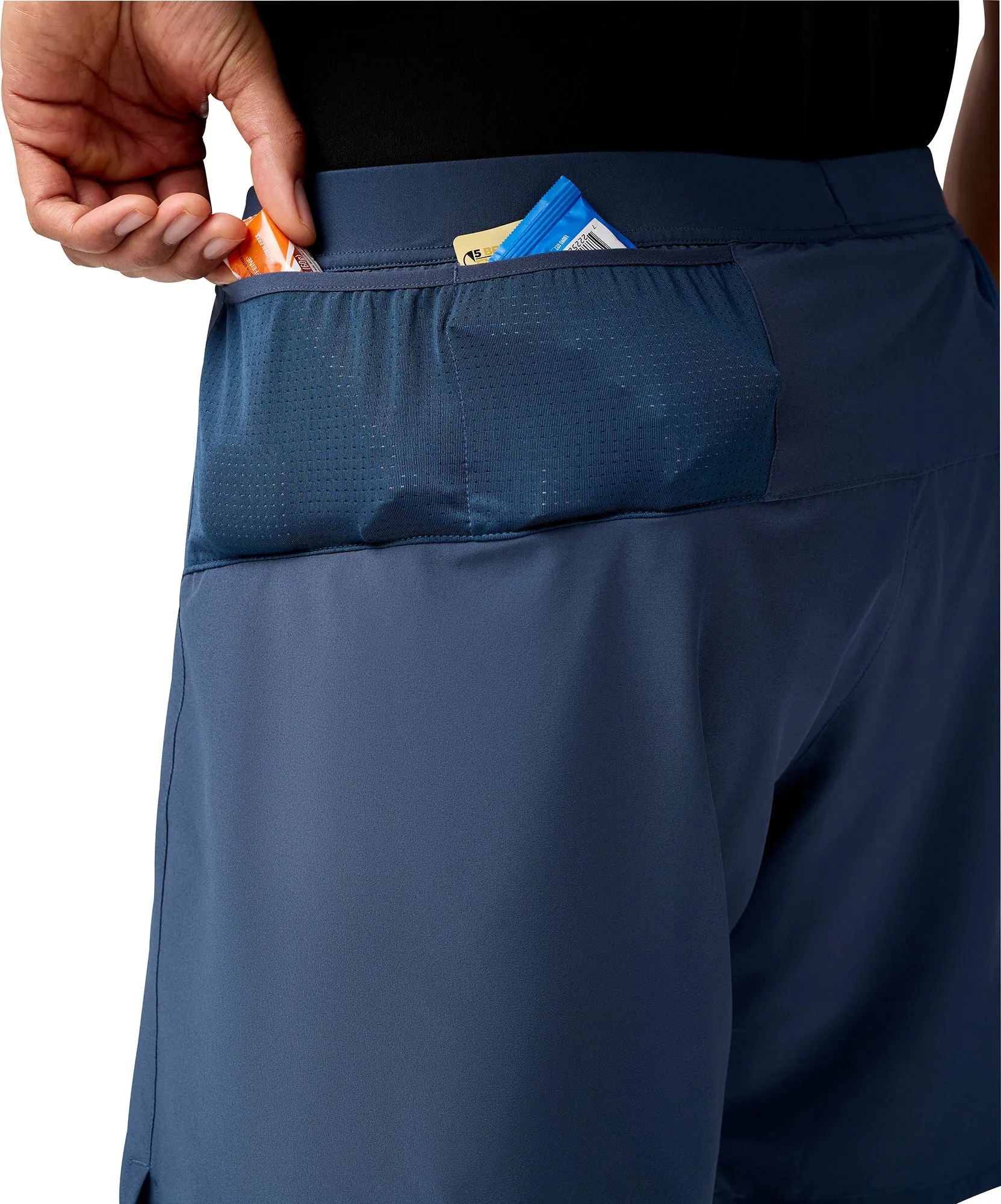 Brooks 7 Inch Journey 2 In 1 Mens Running Shorts - Blue Chill Mood Spandex shorts